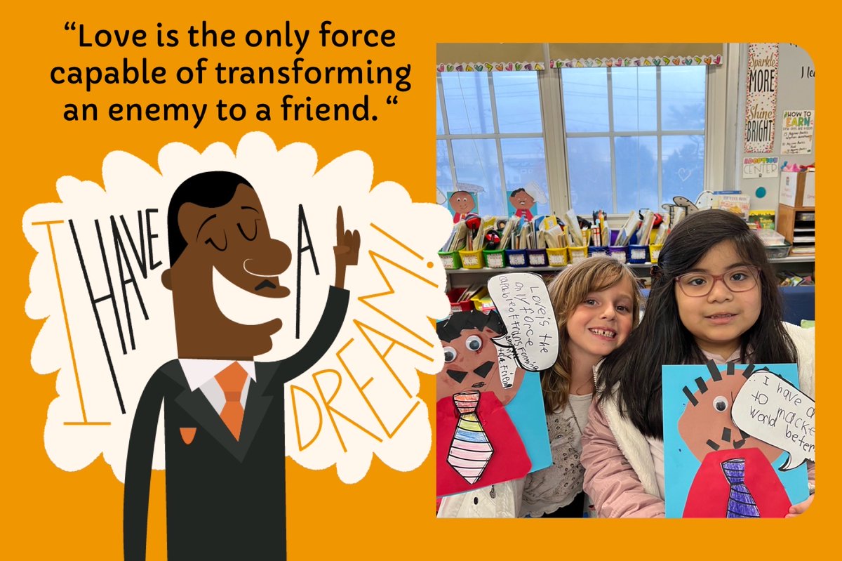 BaldwinUFSD's tweet photo. Steele Elementary School celebrated Dr. Martin Luther King, Jr. last week. Check out some of the work from Mrs. Nancy Aquino’s second grade class.   #WhatsBRUINinBaldwin #BaldwinSteele #MLK #IHaveADream https://t.co/8gHbxcc6Js