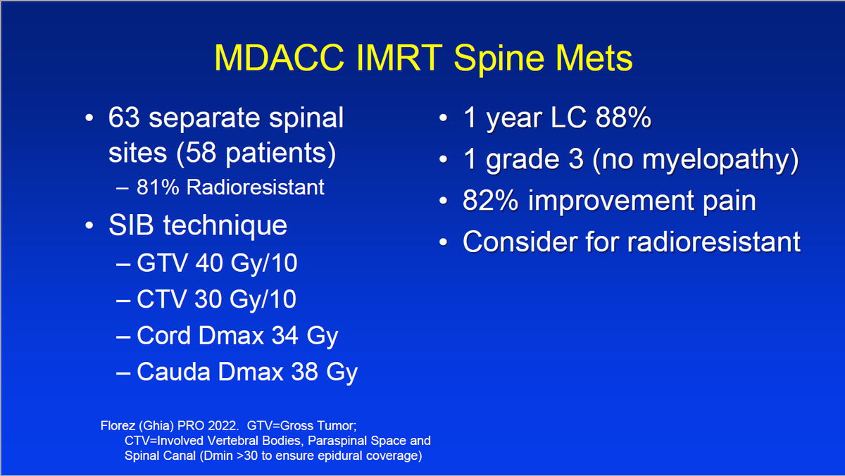 Interesting study from #MDACC
I use this regimen for radioresistant osseous #metastases too extensive for #spine #SBRT 

#IMRT #roedu #radonc

sciencedirect.com/science/articl…