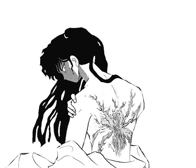 Her stare was not very welcoming. 

“What's an eyesore, doing in my castle? Do you have business with me?”

The giant spider mark could easily be  seen by her Saminaked appearance.