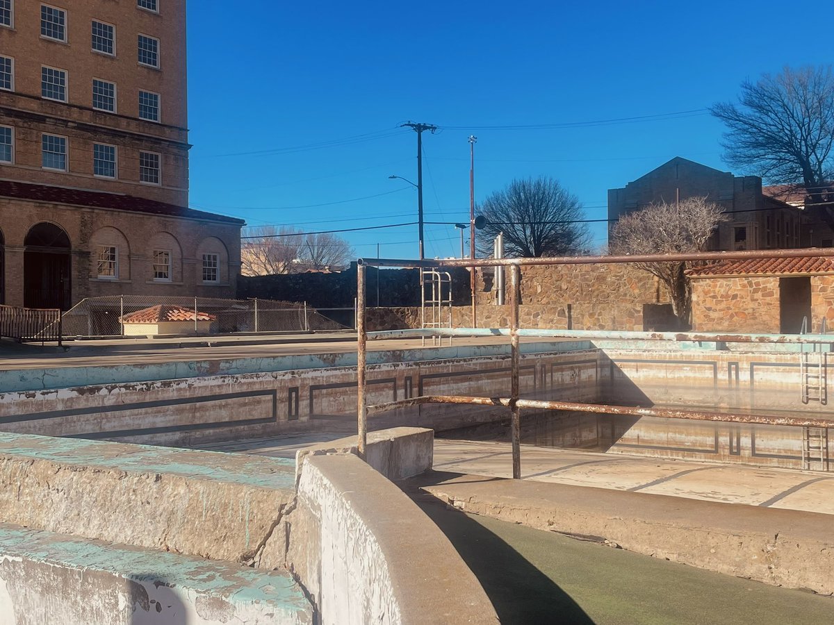 A pool day at The Baker Hotel and Spa - then vs. now! #thebakerhotelandspa #mineralwells #historichotel #restoration