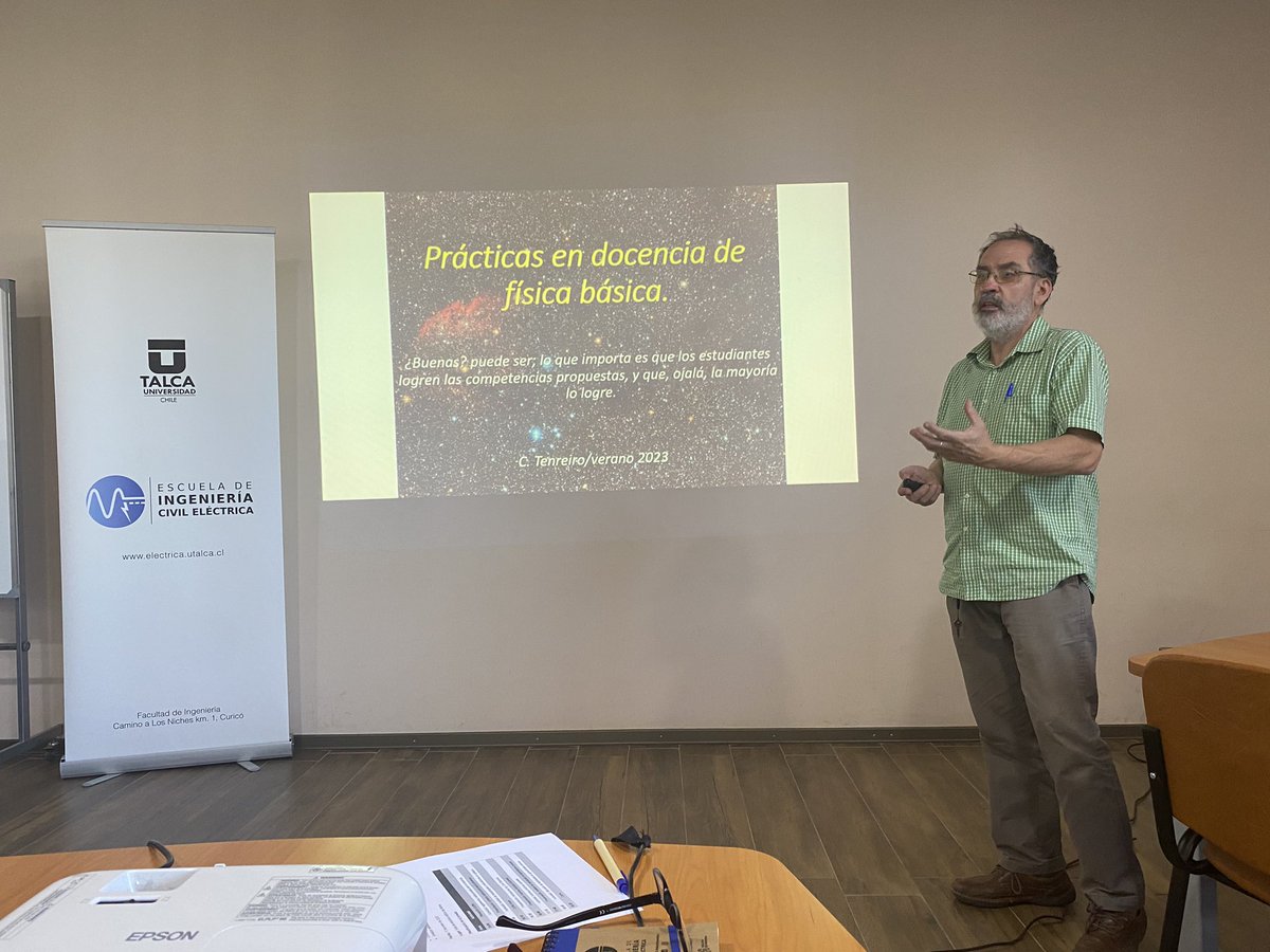 #EnEsteMomento 👇

<a href="/electricautalca/">Ing. Civil Eléctrica UTalca</a> ⚡️ realiza la 1era Jornada de Docencia, donde participan académic@s del área de Ciencias Básicas, de Formación Fundamental y de áreas disciplinares de la carrera. 

◼️ Esta actividad es apoyada por el Consorcio <a href="/MacroFacultad/">MacroFacultad 2030</a> en UTalca 🤝