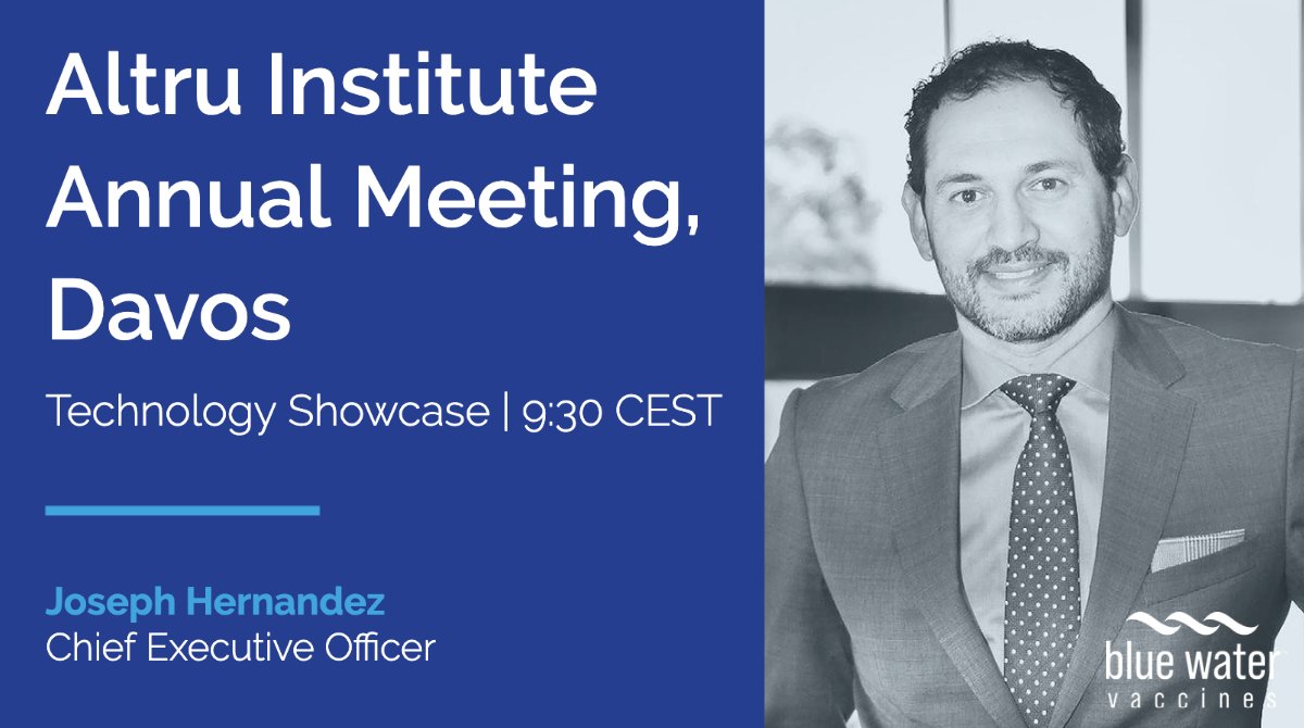 VaccinesInc's tweet photo. CEO Joseph Hernandez will present a company overview and discuss the development of a universal flu #vaccine and $BWV’s pipeline at the #Altru Institute Annual Meeting in #Davos tomorrow at 9:30 CEST.

Learn more: https://t.co/40cQYEfDSB https://t.co/Cik7JWLHdG