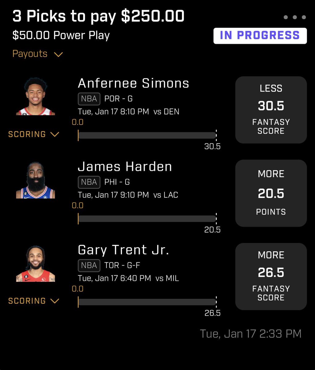 YOxHANK's tweet photo. Bounce back after a strange Lakers/Rockets game last night. I had these entries before news of Kyrie being downgraded to questionable came in. Nets are off the board for now, but will look to attack that game as Kyrie news is updated. #PrizePicks #PrizePicksNBA #GamblingTwitter https://t.co/KUpKJ53rrF