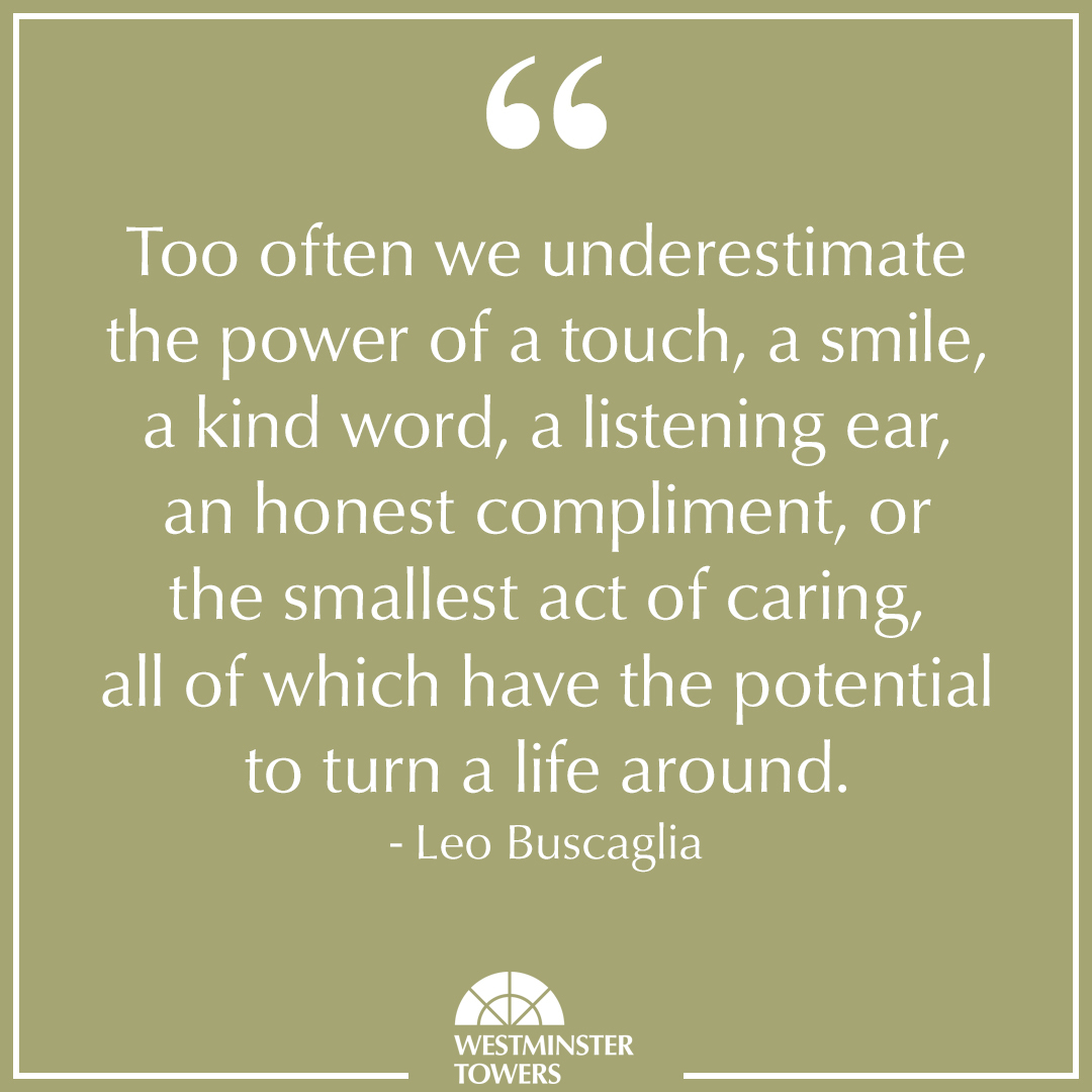 Westminster_RH's tweet image. Something small to you can mean the world to someone else! 

#LifePlanCommunity #WestminsterTowers #HealthyAging #GoldenYears #QuoteOfTheDay