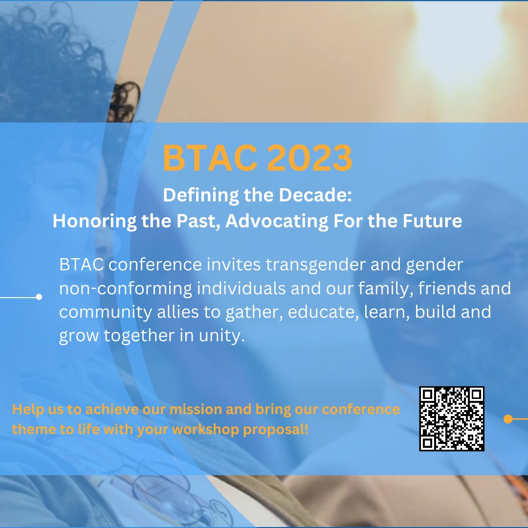 Help us to achieve our mission and bring our #BTAC23 conference theme to life with your workshop proposal! The deadline to submit (February 1st) is this week, so act now! Submit your proposal here: btac.blacktrans.org/conference-wor…