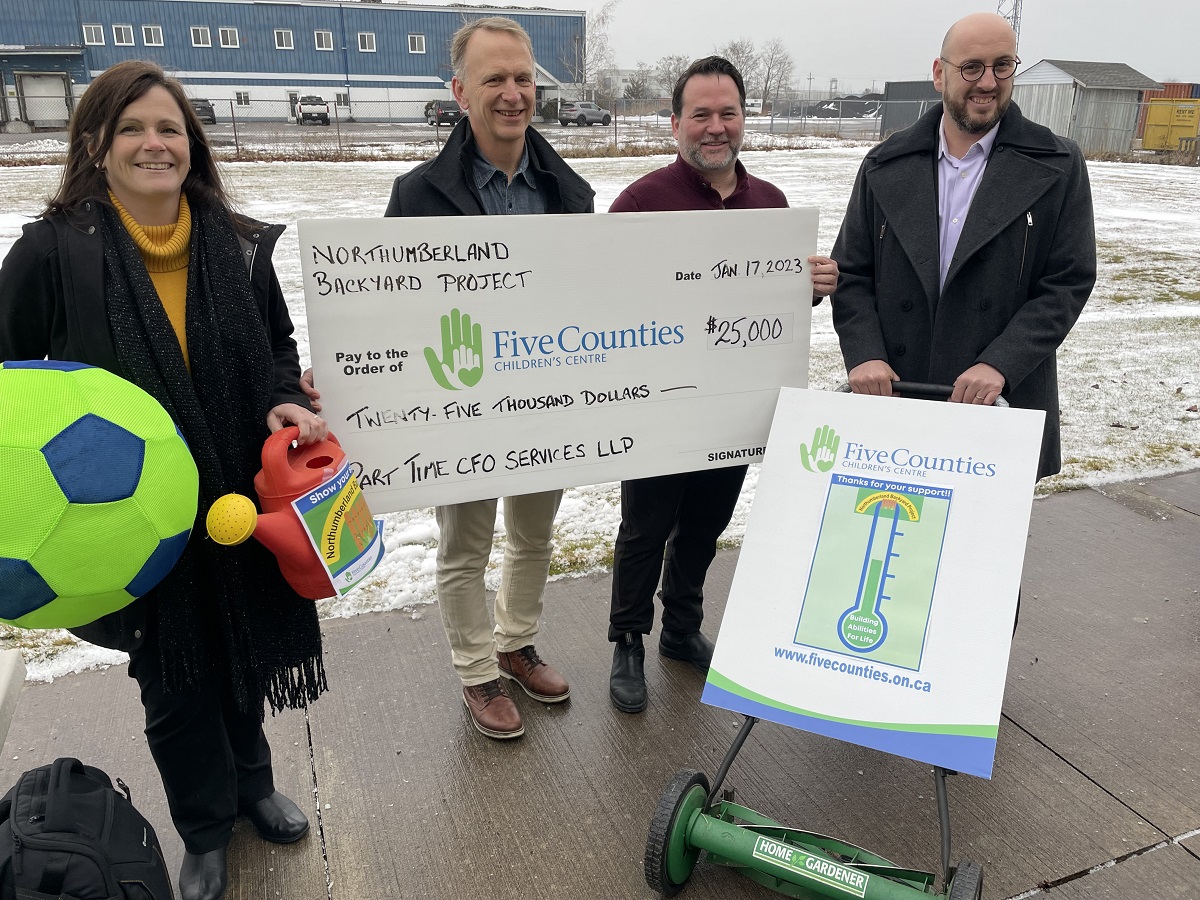 5CountiesKids's tweet photo. Great News!! TY @PTCFO for your generous donation of $25,000 to our #NorthumberlandBackyardProject #Cobourg. It brings us halfway to our goal to create a fully accessible outdoor greenspace for treatment, recreation + more!
▶️ https://t.co/heskAFApgb
#BuildingAbilitiesForLife https://t.co/xLJRJfkuNO
