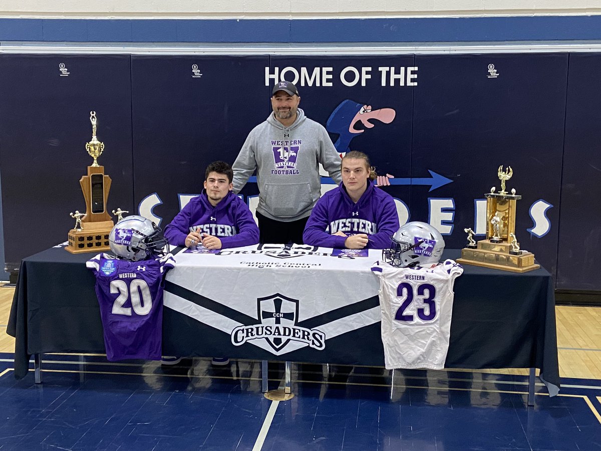 Congrats to Brennan and Damian on their commitment to Western University. #goblue#gowhite#gopurple