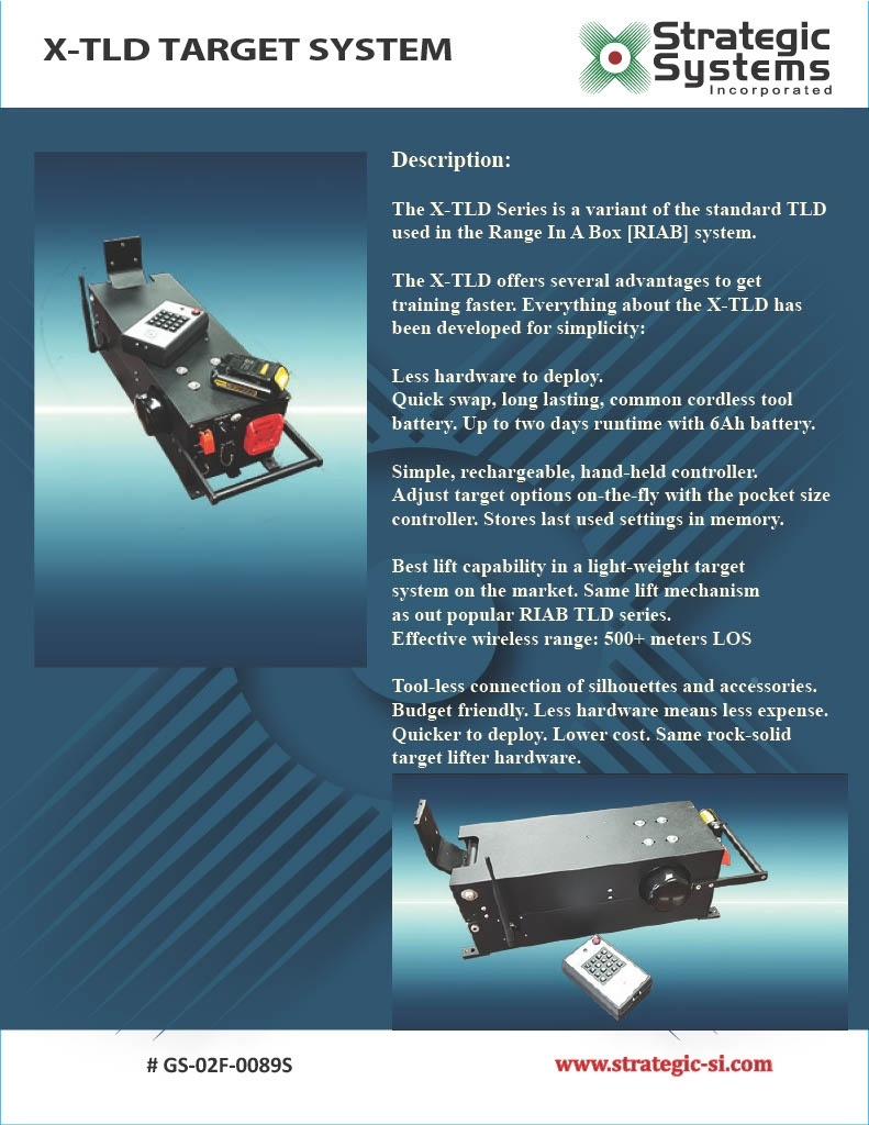 SSI_Training's tweet photo. Strategic Systems Generation X-Target Lifting Device operates without a Wi-Fi network!  Simplistic operation, Rugged application! Come visit Booth 14330 today!
#SHOTShow2023 #SHOTShow #RetailersAndRanges #SSI #XTLD #RIAB https://t.co/pnbM9QSnJA