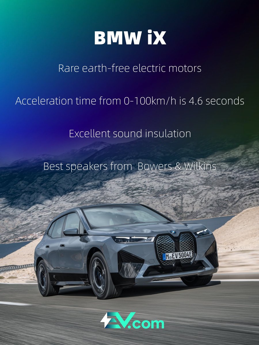 The iX xDrive50's battery has a usable energy content of 107.5 kWh, and it can reach 550 kilometres or more in actual tests. 
The BMW iX is the ideal vehicle for comfort and touring ability.

#bmw #ix #bmwix #electricvehicles #electriccar #esg #ev #knowthecar #carknowledge