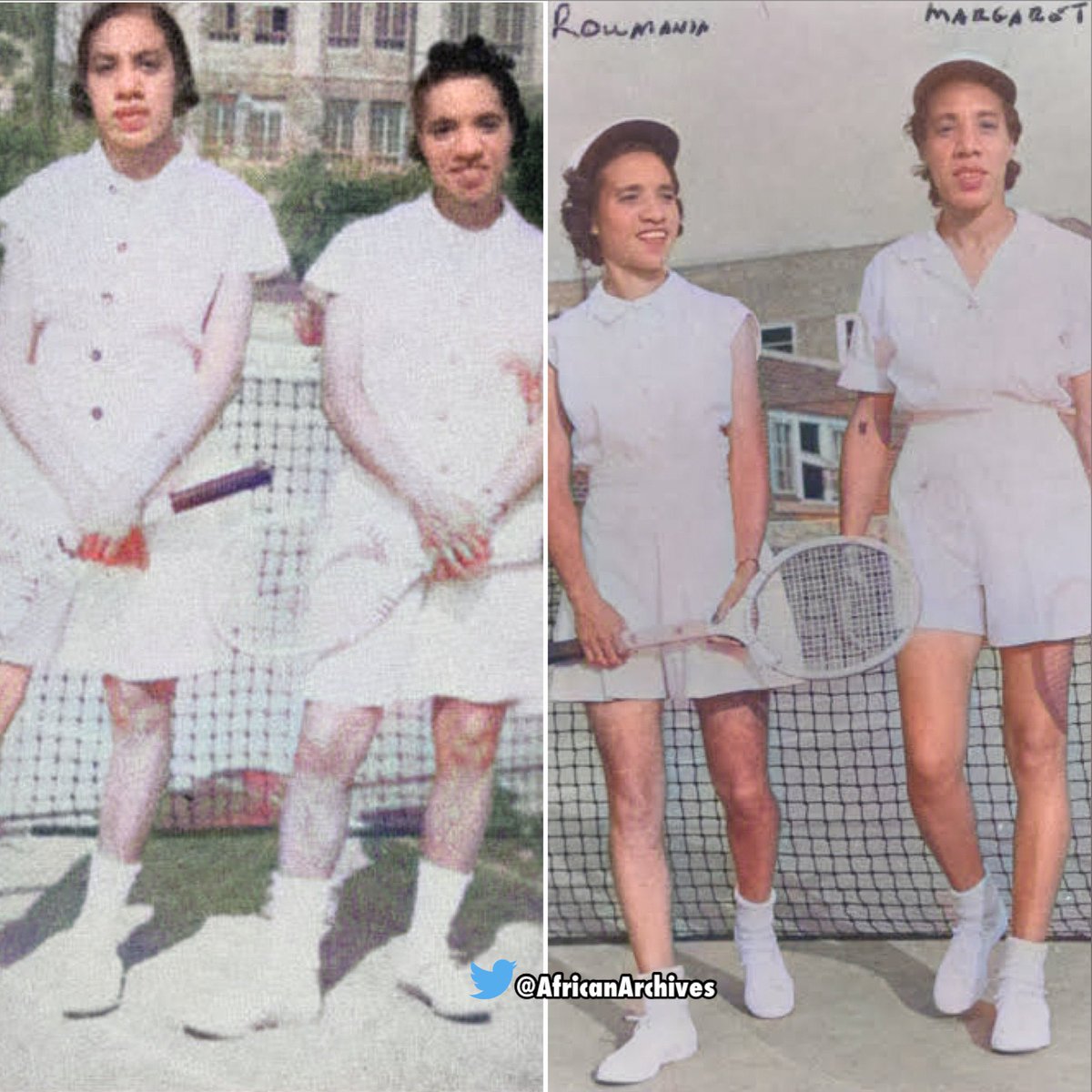 AfricanArchives's tweet image. Before Serena and Venus Williams, Margaret and Matilda Peters known as ‘Pete’ and ‘Repeat’, made tennis history.

They made tennis history with their doubles record in the world of racially segregated tennis in the 1940s and 1950s.
