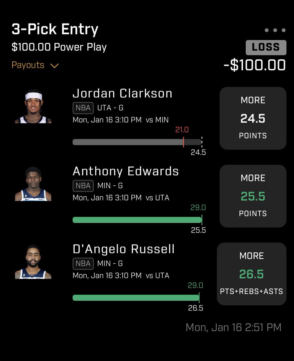 YOxHANK's tweet photo. People have asked, “do you lose?” The answer, yes. Of course. It’s impossible to hit every single entry. Make the right reads and stay the course. Been on fire with props, just some unfortunate luck and bad pairings. #PrizePicks #PrizePicksNBA #GamblingTwitter https://t.co/vbxUavcFFS