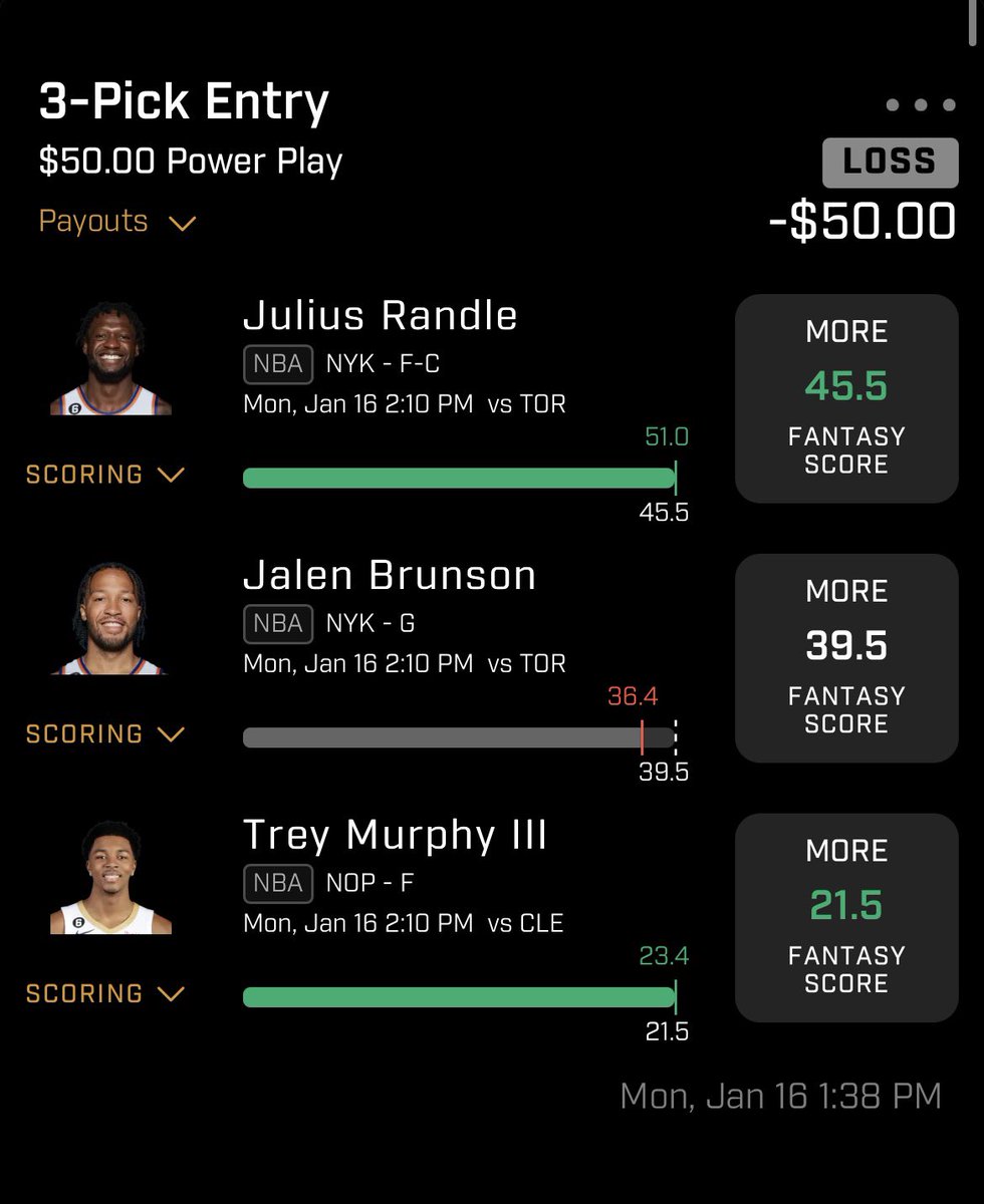 YOxHANK's tweet photo. People have asked, “do you lose?” The answer, yes. Of course. It’s impossible to hit every single entry. Make the right reads and stay the course. Been on fire with props, just some unfortunate luck and bad pairings. #PrizePicks #PrizePicksNBA #GamblingTwitter https://t.co/vbxUavcFFS
