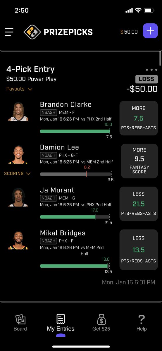YOxHANK's tweet photo. People have asked, “do you lose?” The answer, yes. Of course. It’s impossible to hit every single entry. Make the right reads and stay the course. Been on fire with props, just some unfortunate luck and bad pairings. #PrizePicks #PrizePicksNBA #GamblingTwitter https://t.co/vbxUavcFFS