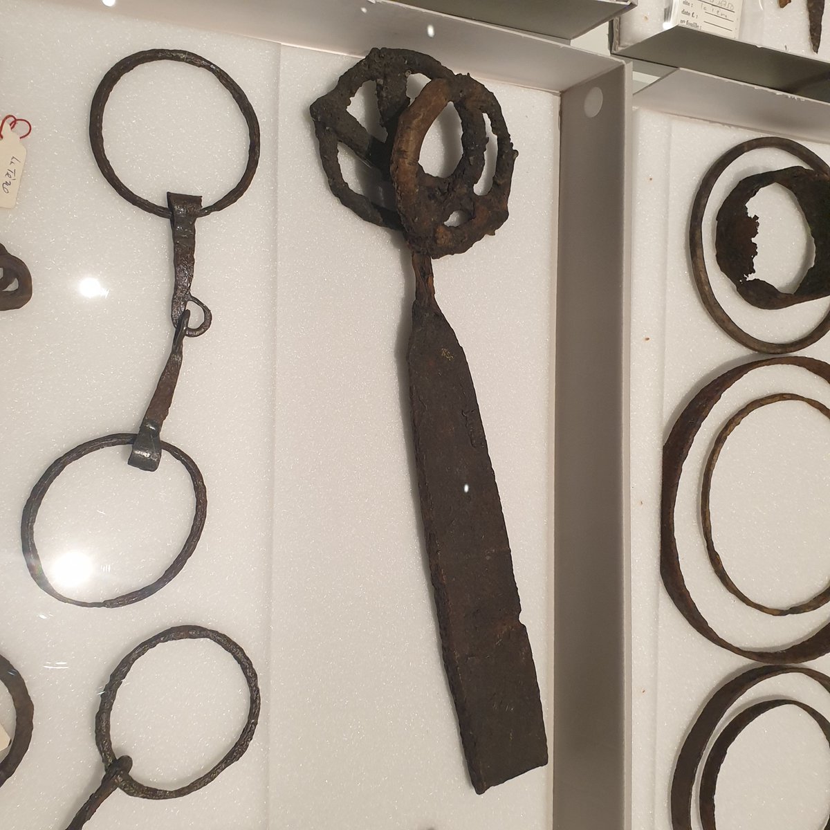 romandieantique's tweet photo. #Neuchâtel / #Latenium (exposition Entre deux eaux. La Tène, lieu de mémoire):
Éléments en fer d'harnais de chevaux et de chars https://t.co/khWtGqU3Sh