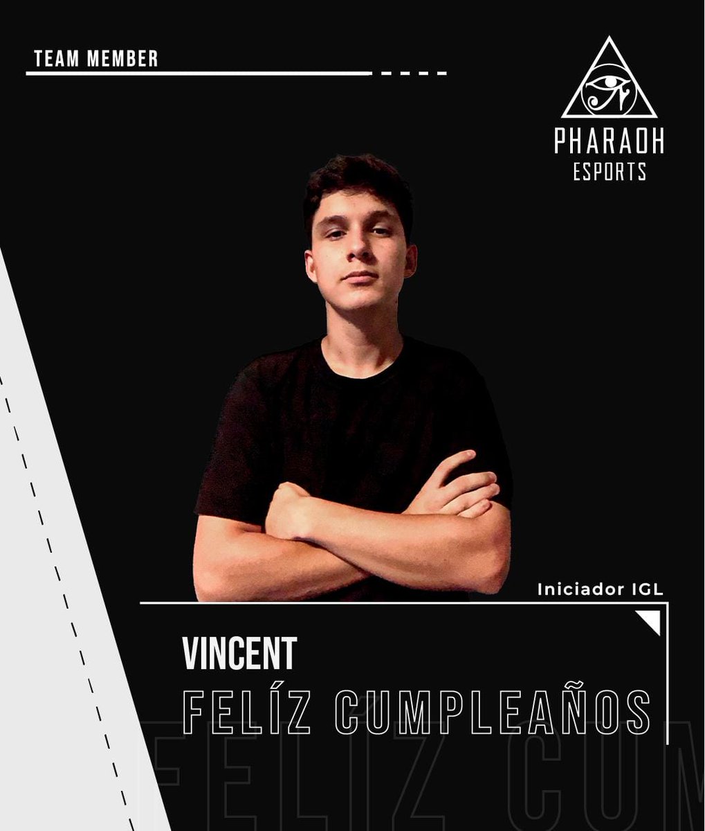 #VALORANT🔫

Queremos desearle lo mejor a <a href="/vin648cent/">VincenT Ledoux</a>, que hoy está de cumpleaños🥳

De parte de todo <a href="/PHRpharaoh/">Pharaoh Esports⚰️</a> deseamos que pases un increíble día🧡

Cuando pidas los deseos recordá que en 3 días es la VCT (😉)

#GOPHR⚰️