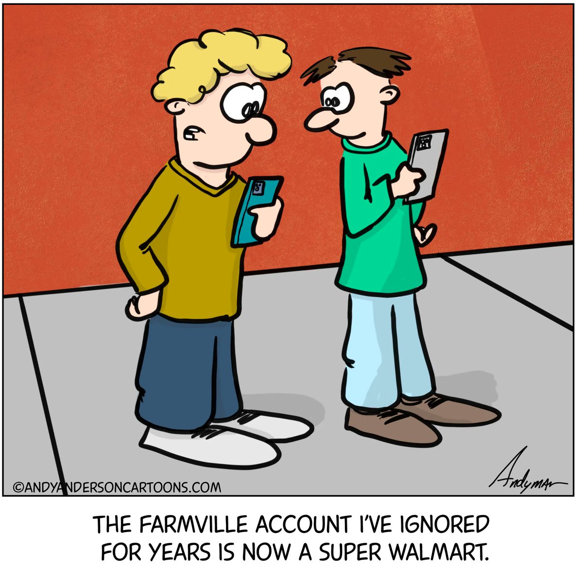 heyAndyman's tweet photo. If this made you laugh, share it, and follow for more. Cartoons are a great way to drive engagement for your social media, newsletter, email, blog, or publication. Shop for available cartoons at https://t.co/3mUAg9svqw

#Cartoons #Comics #Humor #funny #farmville https://t.co/n3osIT0yyv