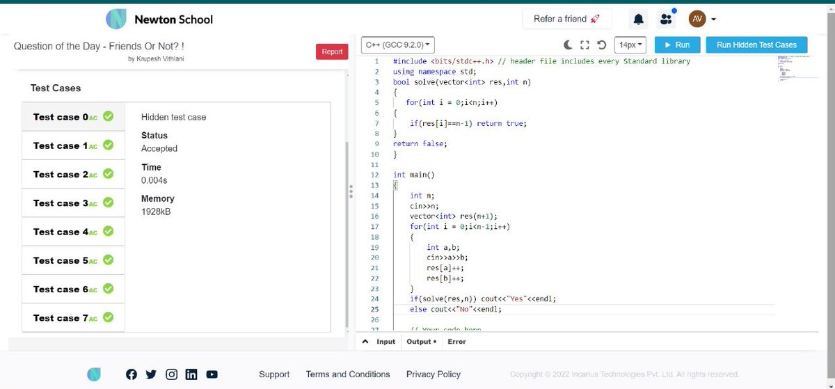 nemesis_arc7's tweet image. Today I have solved question_title using #language_used
#Day2 of #30daysofcode @everydaycoders
#community #coding #programming #competitiveprogramming #codingchallenge #dsa #bubbleupcommunity