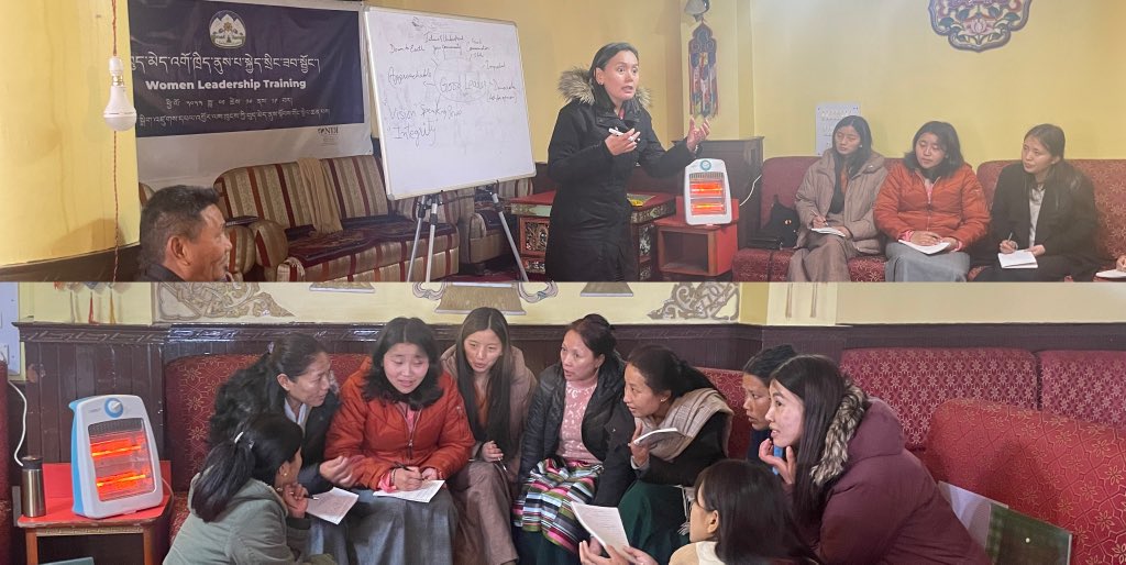 DeskWomen's tweet photo. The three day “Women Leadership Workshop” begins today with women participants from six northeast Tibetan settlements.  Day 1 discussion took place on the leadership qualities and styles.      #WomenEmpowerment  #YesSheCan  #WomenLeaders https://t.co/oba9BRxDIJ