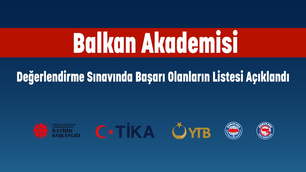 Beklenen an geldi 🤩

Balkan Akademisi Sınavı sonuçları açıklandı❗️

📌Kazananlar listesine aşağıdaki linkten ulaşabilirsiniz.

Balkanlarda görüşmek üzere 😎

Detaylar⤵️
gencmemursen.org.tr/balkan-akademi…