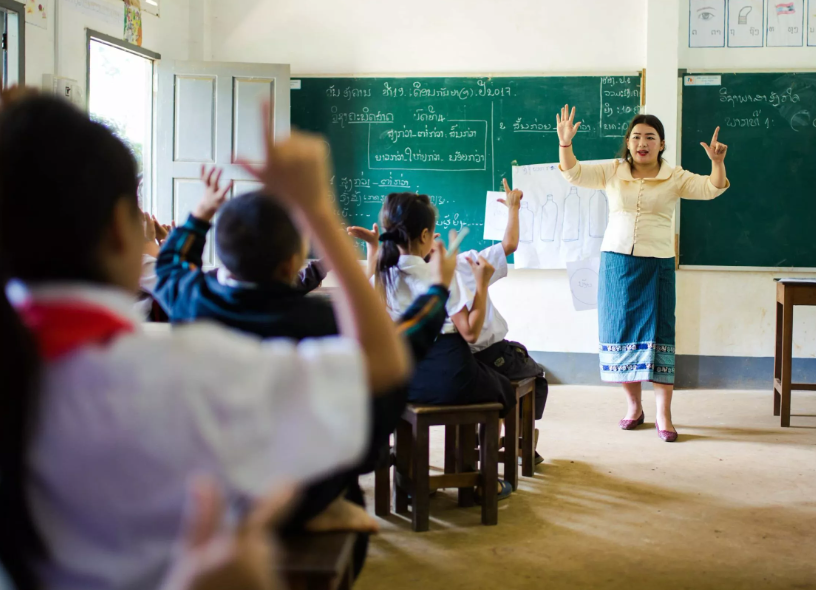 Behind (or in front!) every good student, stands a GREAT teacher. To date, we have trained more than 3,000 teachers and continue to empower them to lead dynamic classrooms. Support our teachers at pencilsofpromise.org. #teachersupport  It all starts with a teacher. ✏️