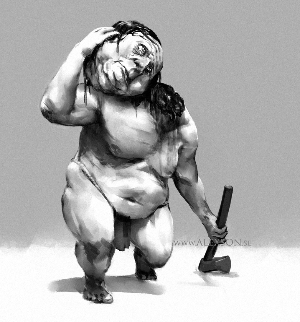 「Keep your head up! Monster sketch for fu」|Alexander Forssbergのイラスト