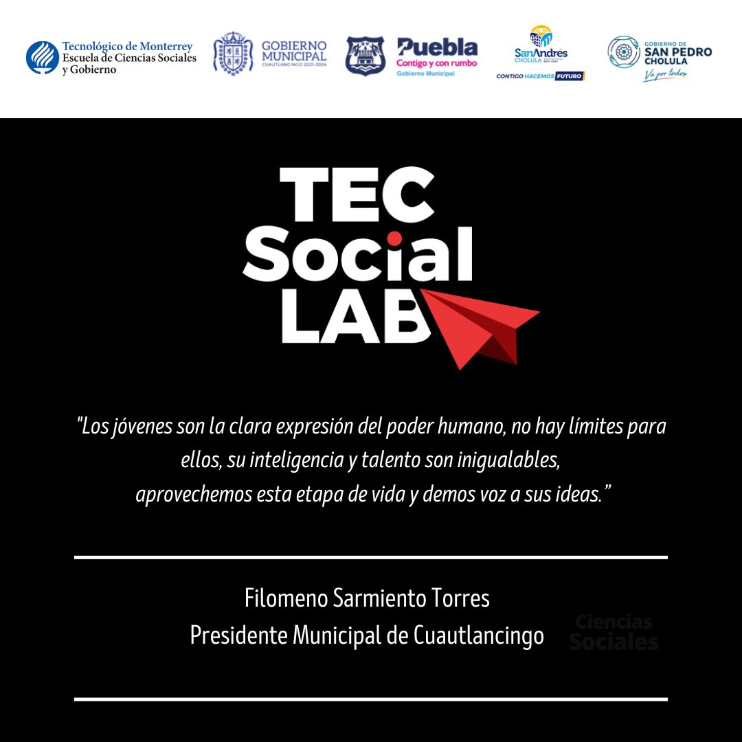csocialespuebla's tweet photo. Primer concurso de la Zona Metropolitana de Puebla, si estudias preparatoria esto es para ti.
#TecSocialLab #TecSocialesPuebla
https://t.co/fMISdqpH08 https://t.co/Y9rwpQytSO