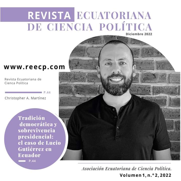 En el segundo número de la Revista Ecuatoriana de Ciencia Política  tenemos otro artículo interesante para entender la sobrevivencia presidencial analizando un caso ecuatoriano. Les invitamos a leer el artículo de  Christopher Martinez.

reecp.com/index.php/recp…
