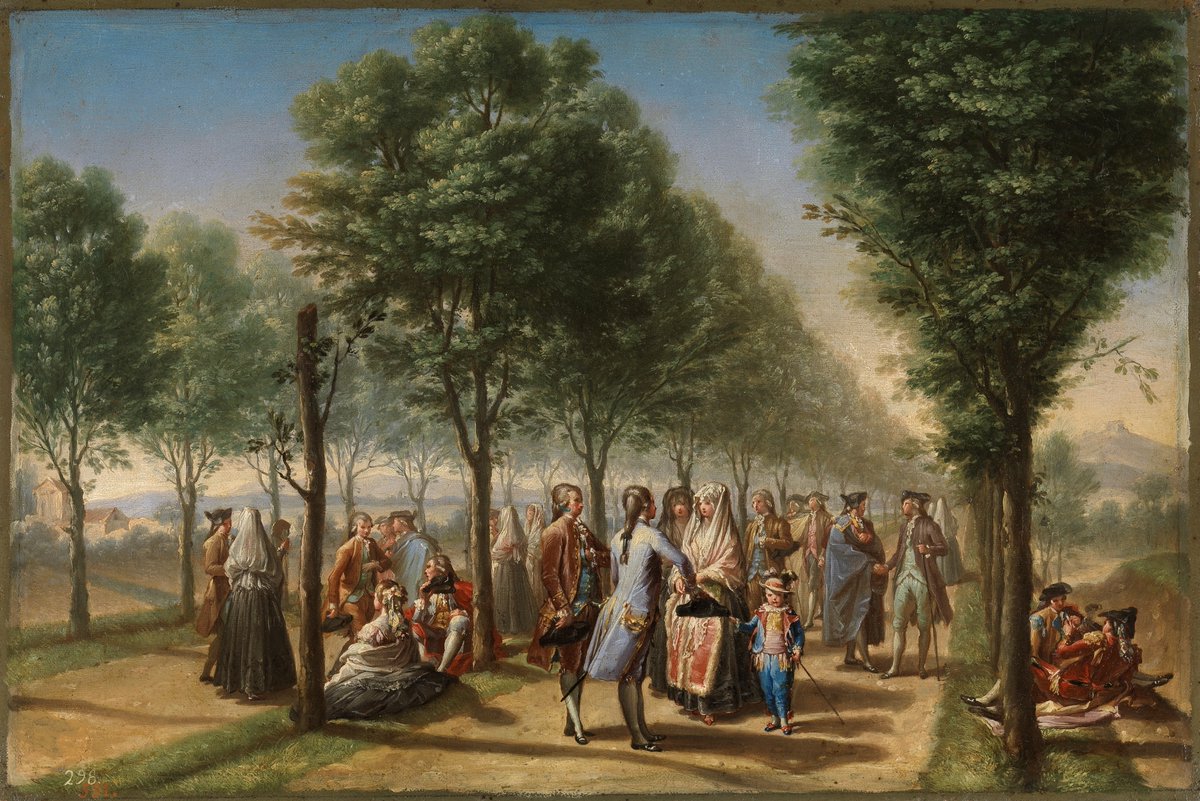 gatopormadrid's tweet photo. El Paseo de las Delicias en Madrid era un precioso bulevar que tenía más similitudes con el Paseo del Prado que con la zona actual tan inhóspita.

Aquí vemos cómo era gracias a la pintura de Bayeu (1785) y su representación en el mapa (1768). https://t.co/0p3azEAavj