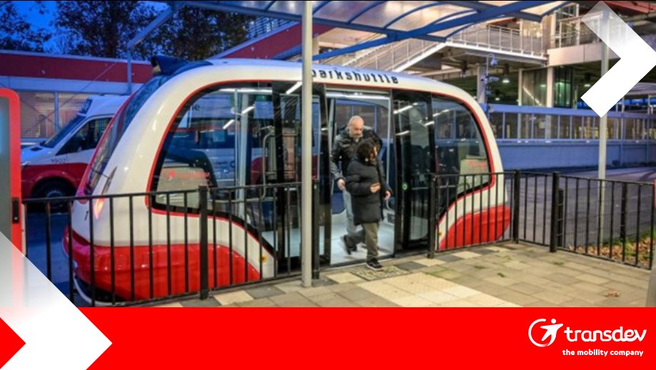 Transdev's tweet photo. [#TransitTuesday]📍The Netherlands 🇳🇱@Transdev_NL
Let's focus on the #ParkShuttle! 

This autonomous driverless vehicle connects the business park &amp; residential area in @Capelle_IJssel with the Kralingse Zoom metro station in Rotterdam. 
Find out more ⬇
https://t.co/YUfEhv2SZF https://t.co/Xk9IxUlvZU