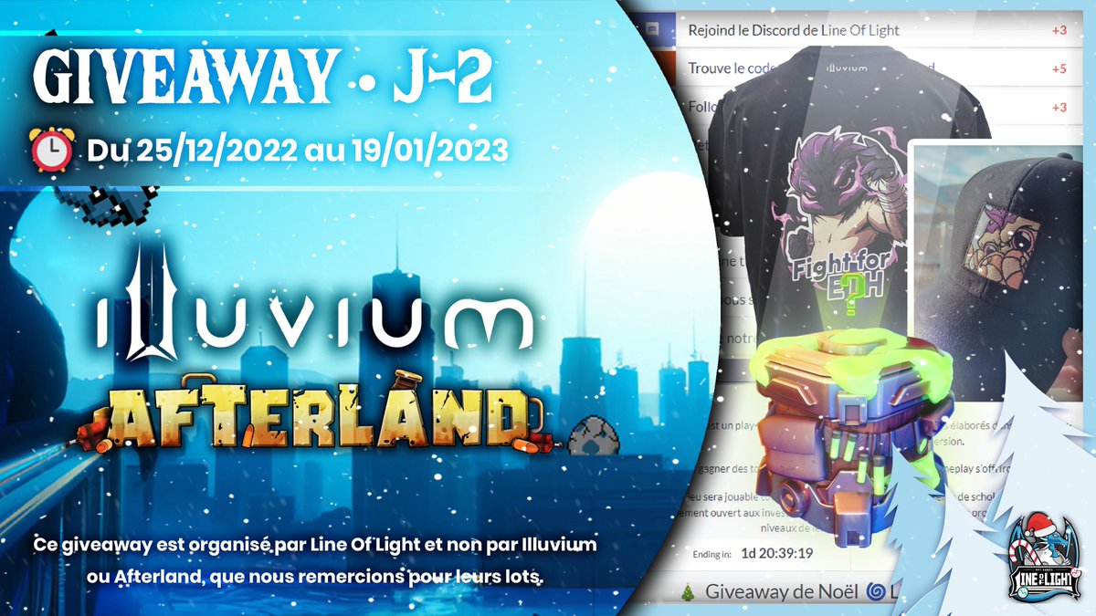 Désolé pour ceux qui croient encore au Père Noël ! 😯
Parce que chez Line of Light on a encore des cadeaux à vous offrir...🎁 

D'ailleurs, le giveaway se termine dans 2 jours : giv.gg/Y1Z8HX 😱

#Crypto #P2E #NFT #NFTCommumity #Illuvium #playandearn