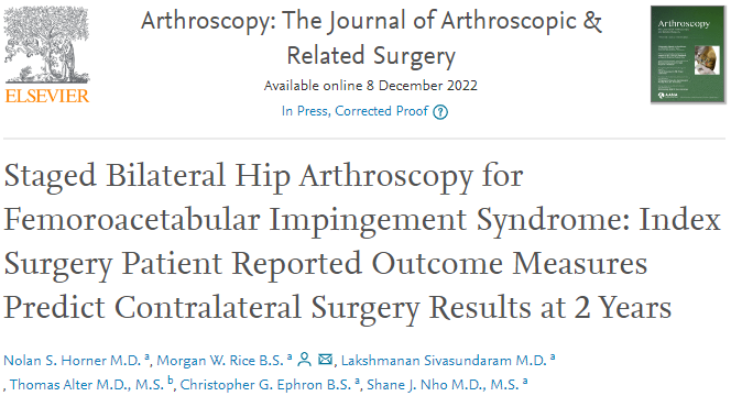 shanenhomd's tweet photo. Another day, another 🚨new article🚨, this time about 2-year #outcomes following #hip #arthroscopy for femoroacetabular impingement syndrome (#FAIS). Find it at the link below!
https://t.co/q27YuROBni
#Ortho #Orthopedics #SportsMedicine #NhoMoreHipPain #SaveTheLabrum @MOR_Docs https://t.co/AamPTaLmZu