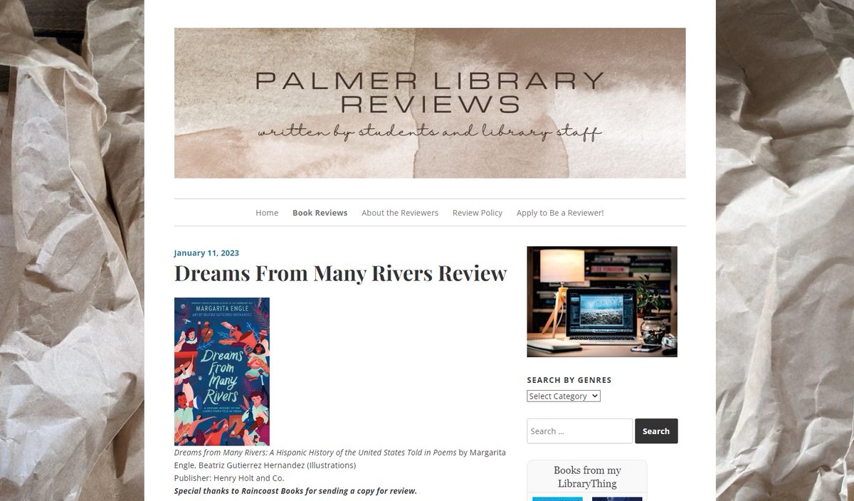 Palmerlibrary38's tweet photo. New year, new book review site layout! Check it out here: https://t.co/pzDlBMCc2t
📚🤓📚
#libtech38 #sd38learn #rtla38 @RichmondSD38 https://t.co/dpFA7bNpIT