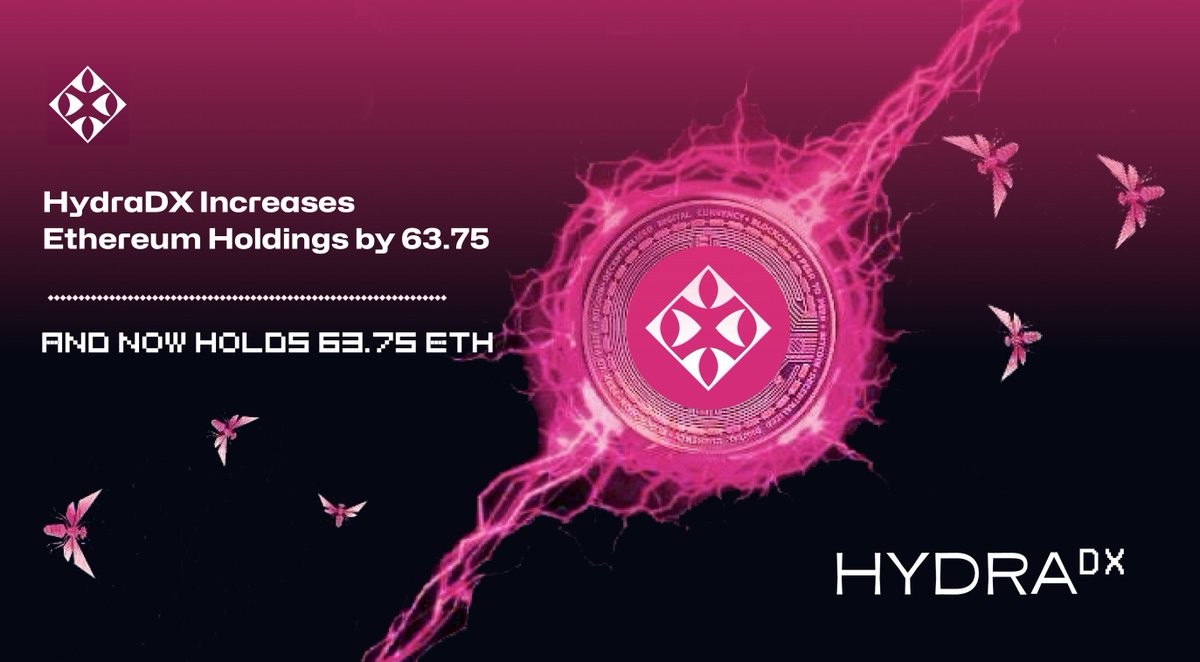 lolmcshizz's tweet photo. HydraDX has increased its #Ethereum Holdings by ~63.75 $ETH. As of 17/01/23 @hydra_dx holds ~63.75 $ETH acquired for ~$100,000 at an average price of ~$1,568 per $ETH. $HDX https://t.co/sYA0z4N81C