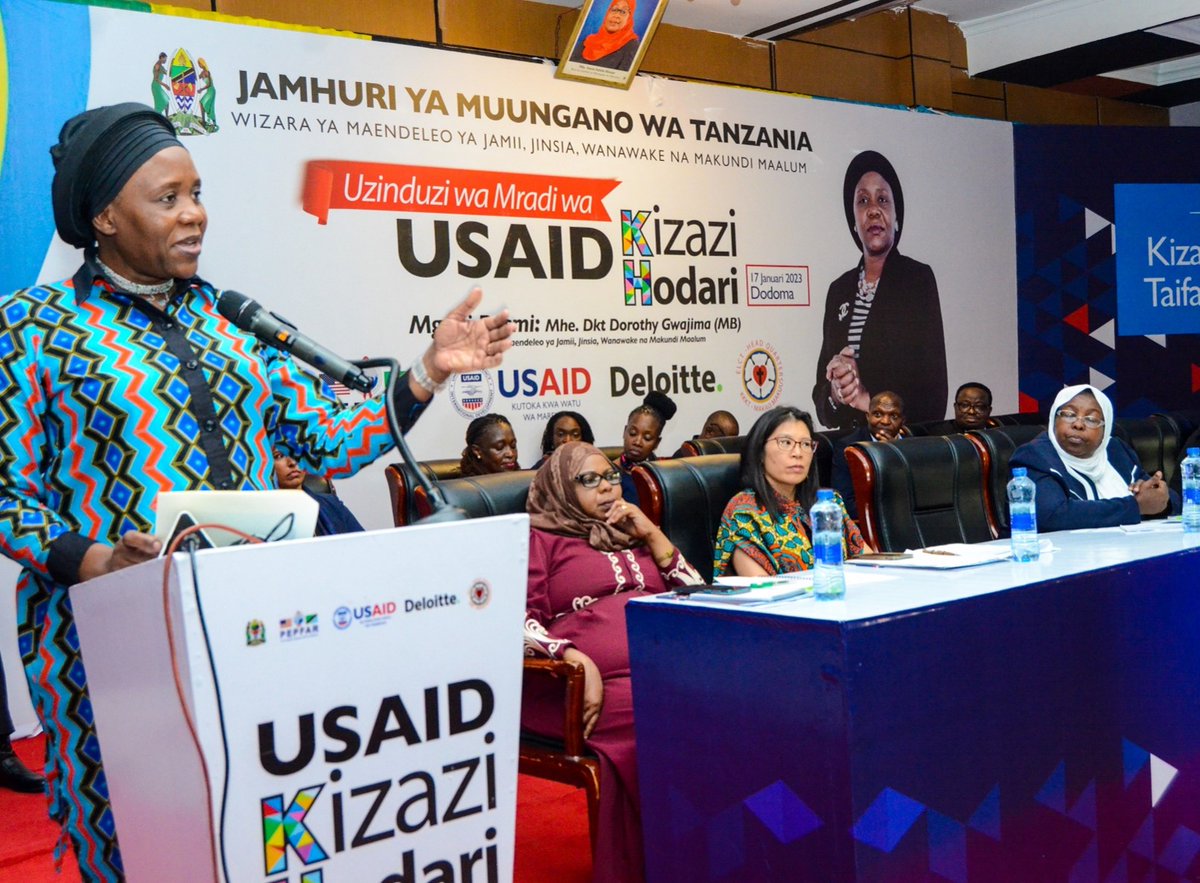 DeloitteTz's tweet photo. Today Honorable Dr. Dorothy Gwajima, Minister for Community Development, Gender, Women, and Special Groups launched the USAID-funded #KizaziHodari Activity in Dodoma https://t.co/HvjwFOL2Hz
