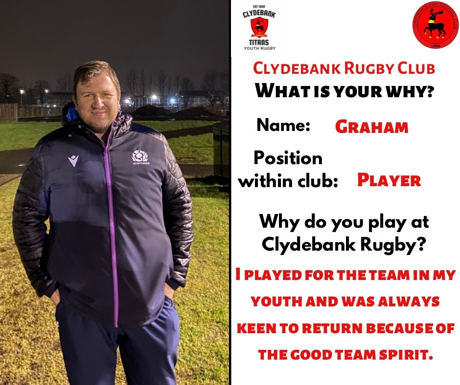 And our What is Your Why is back with Graham,a former youth player,a current senior and a Titans Dad.