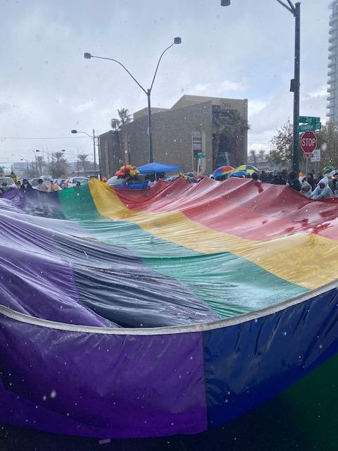 thecenterlv's tweet photo. Rain or shine, the team members, volunteers, and supporters of The Center showed up for the #MLKDay parade on Monday! What a fabulous day bringing the community together in #DTLV.
#MLKDay2023 #lgbtq #lgbtqia #getcenteredlv #ihaveadream https://t.co/Y9mGLzPAK6