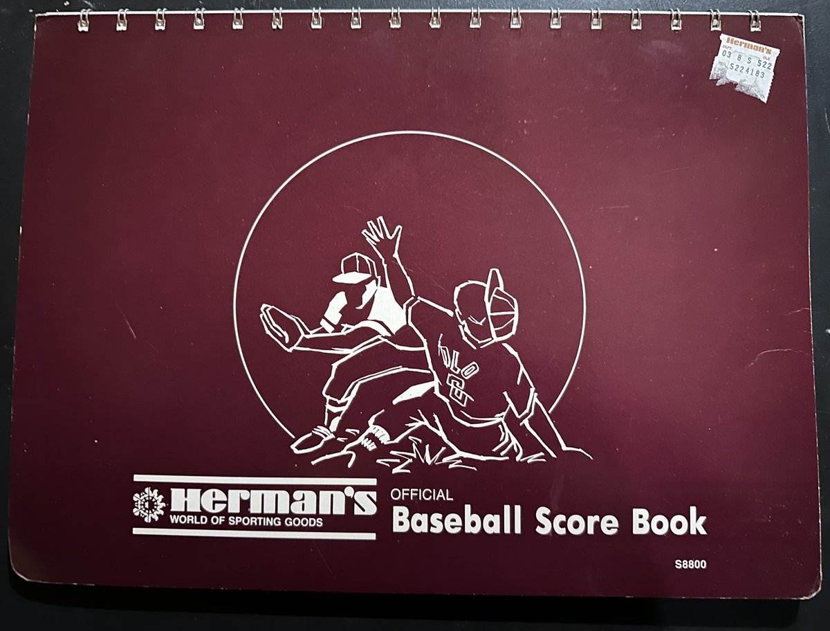 josephjenkins's tweet photo. Found one of my grandmothers scorebooks from 1990. She was very dedicated and loved the #phillies. Opening night snow cancelled the #cubs game. Congrats Von Hayes on 1000 hits (see 3rd photo). @JohnKruk @Phillies @MLB @MLBNetwork @Cubs #mlb #BaseballHistory #baseball #scorebook https://t.co/dzRoOjfrhY
