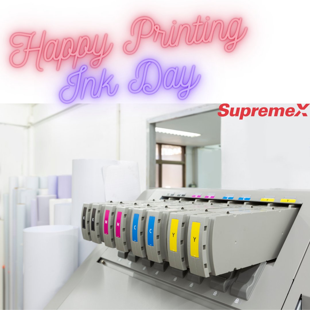 SupremeXInc's tweet image. Happy Printing Ink Day!
Today we remember on of our most essential tools - from you desktop printer to custom graphics on your packaging - colors &amp;amp; inks make all the difference!

#supremex
#customenvelopes
#custompackaging
#printinginkday
#internationalprintinginkday