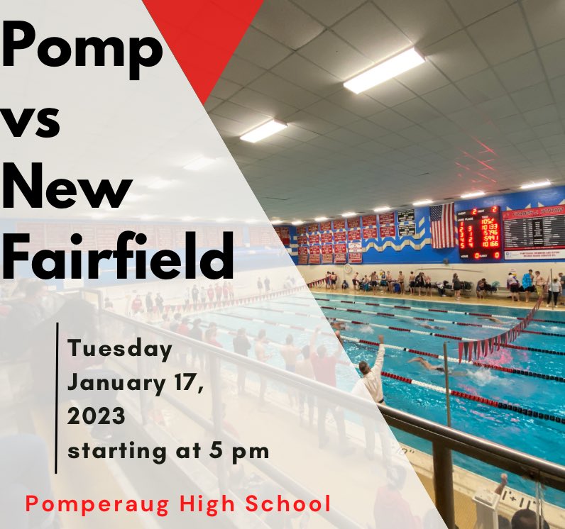 Home meet today for Pomperaug Boys Swim and Dive against New Fairfield at 5 pm! Let’s go boys!