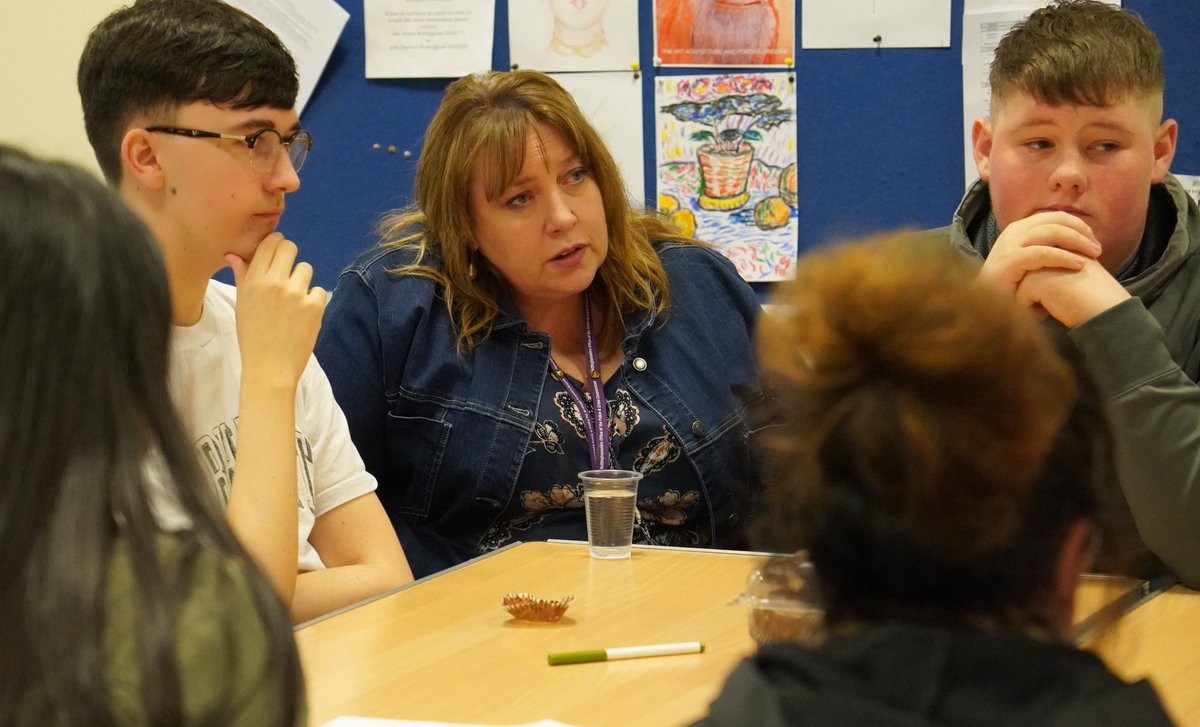 NottsOPCC's tweet photo. "They are the next generation so we need to listen to them.” 👏

Young people in #nottinghamshire are being asked their views to help part of a drive to build trust and confidence in the police.

[1/2] https://t.co/H2JKiNtxRM