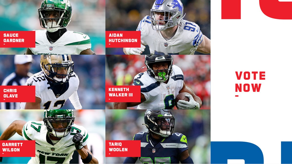 NFL's tweet photo. It's time to vote for the @pepsi Rookie of the Year!

Place your votes now ➡️ https://t.co/kkKoIYc873 https://t.co/YECejqeAkm