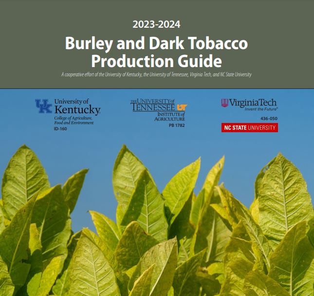 Zachariah Hansen (@plantdiseaseguy) on Twitter photo Check out the just-released 2023-2024 Burley & Dark Tobacco Production Guide for up-to-date production recommendations. Online only for now, hard copies available in a couple weeks. www2.ca.uky.edu/agcomm/pubs/IDā¦
<a href="/utextension/">UT Extension</a> <a href="/epp_tn/">UT Entomology & Plant Pathology</a> <a href="/UTIAg/">UT Institute of Agriculture</a> Check out the just-released 2023-2024 Burley & Dark Tobacco Production Guide for up-to-date production recommendations. Online only for now, hard copies available in a couple weeks. www2.ca.uky.edu/agcomm/pubs/IDā¦
<a href="/utextension/">UT Extension</a> <a href="/epp_tn/">UT Entomology & Plant Pathology</a> <a href="/UTIAg/">UT Institute of Agriculture</a>