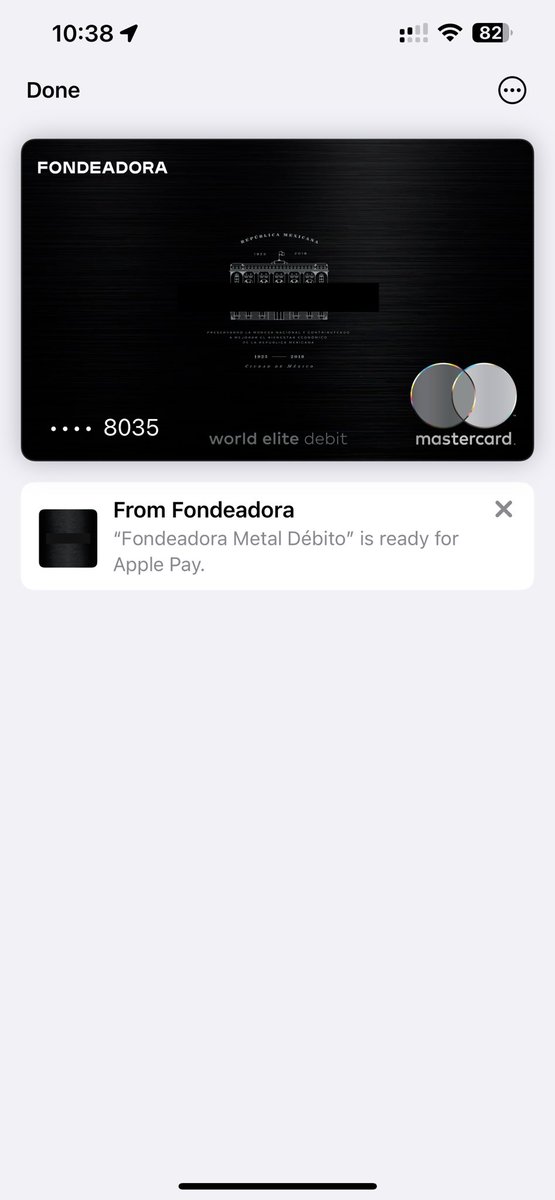ApplePayMexico's tweet photo. Ya se pueden agregar tarjetas fondeadora a Apple pay 🙌

Bien ahí @Fondeadora https://t.co/SfIeSugneS
