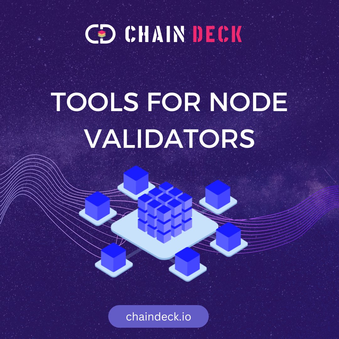 ChaindeckSocial's tweet photo. Our take on why Web3 ecosystem needs better tools for Node Validators 💯

#Web3 #blockchain #Node #NodeValidator https://t.co/ljyVj9iFpo