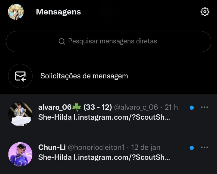 ScoutSheHilda's tweet photo. Mds, porque tão indo na minha DM e mandando minha page antiga? Já disse que as vezes não tenho vontade de conversar com alguém na DM, pois acho estranho https://t.co/vPu8OaqTeD