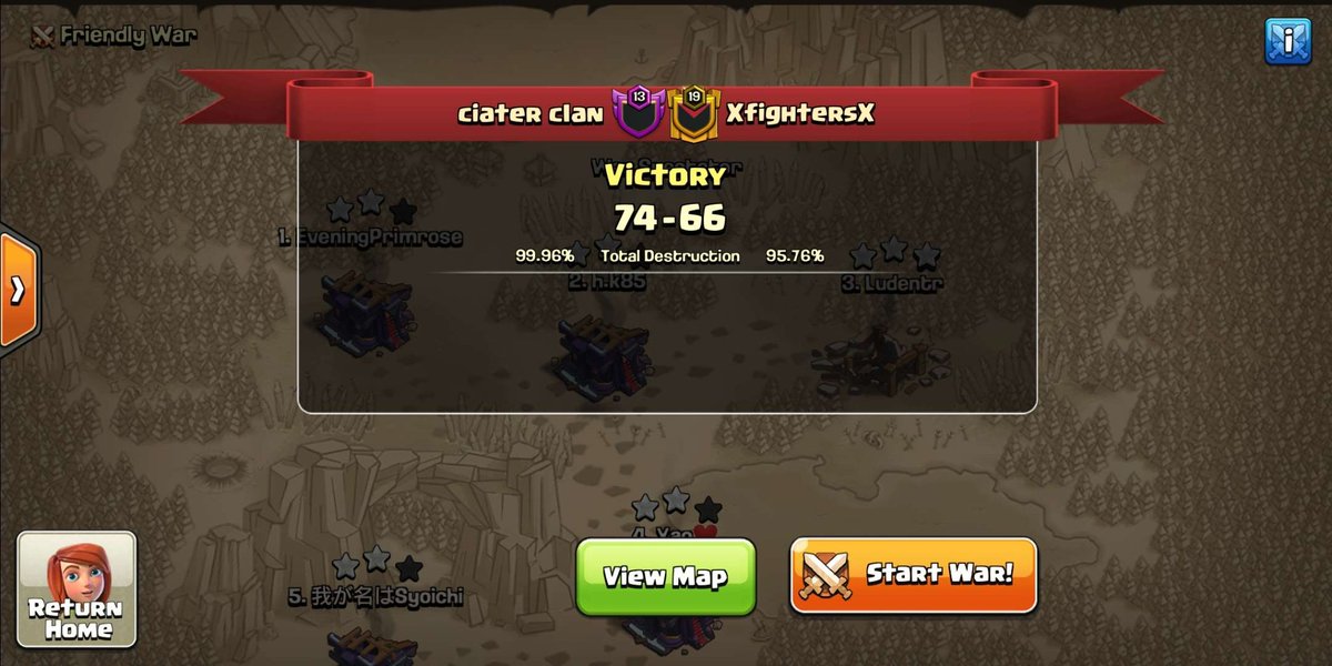 We finish strong and improve to 1-0 siuu in <a href="/MinerLeagueCW/">MLCW</a> BKL week1 against XfightersX. Second war this week where we missed on pw by 1% 😅, hopefully this curse ends next week. Great hits both sides, GL to XfightersX for the remaining wars