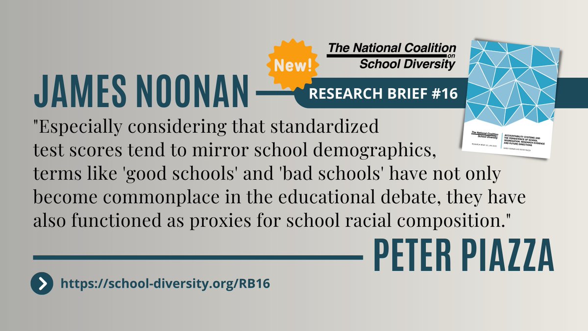 diverse_schools's tweet photo. Great article, @debra_kamin @nytimes. Be sure to check out our new research brief on the connection between #EdAccountability/#EdAssessment and school #segregation by @_jmnoonan and @PeterTPiazza.
https://t.co/peWIuaq1bK https://t.co/PH8CXI5ArQ