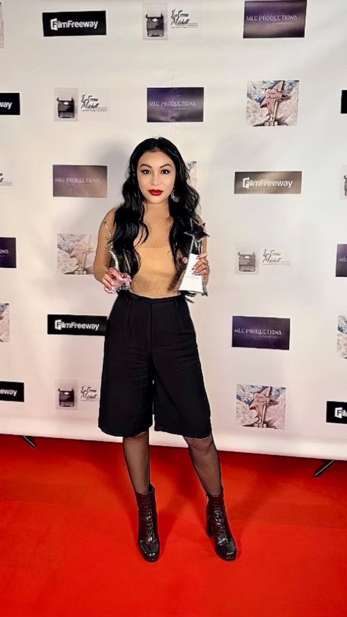 justmemaria40's tweet photo. What an amazing time. Thank you MLC Awards for having us &amp; the 2 awards.🙏🏼🥰🎬❤️🏆👑💃 https://t.co/TrnsqN2rAw