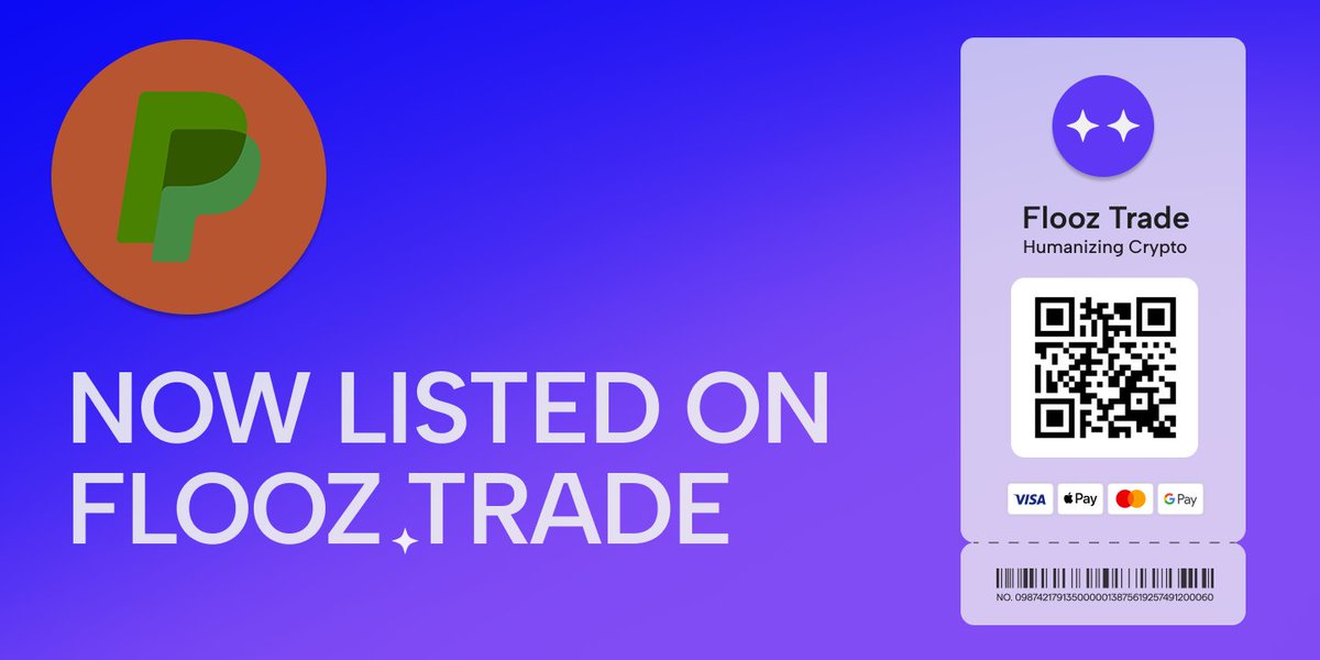 📢 $PEPL is now available on @flooz_inc! 📢
Frens can now easily buy #PEPL directly from their favorite credit or debit card! 🐸

Check out the new listing here:
flooz.trade/trade/0x7DbF19… 

Follow us more more updates.
#CryptoNews #ETH