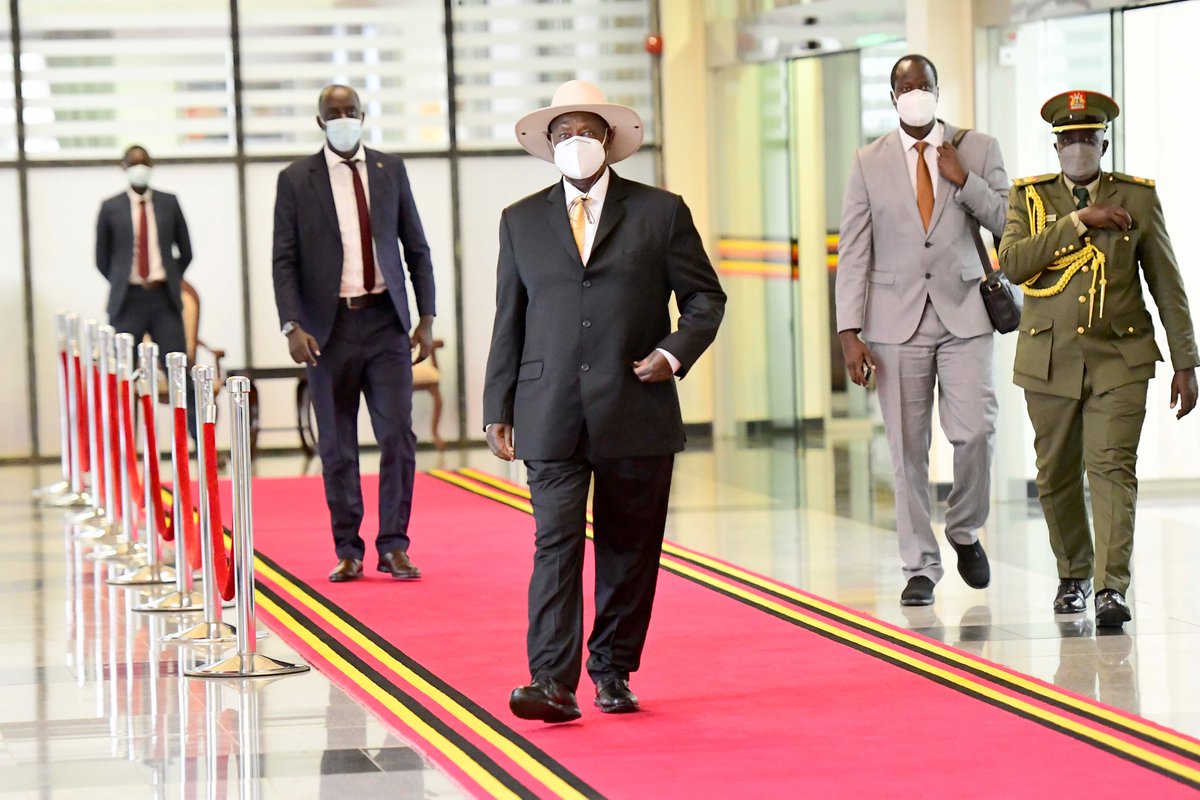 KagutaMuseveni's tweet photo. I have arrived at Entebbe Airport from my visit to the United Arab Emirates (UAE) where I successfully held engagements with government officials and the business community in a bid to strengthen our bilateral relations and cooperation in trade and investment. https://t.co/rKeaCEsskt
